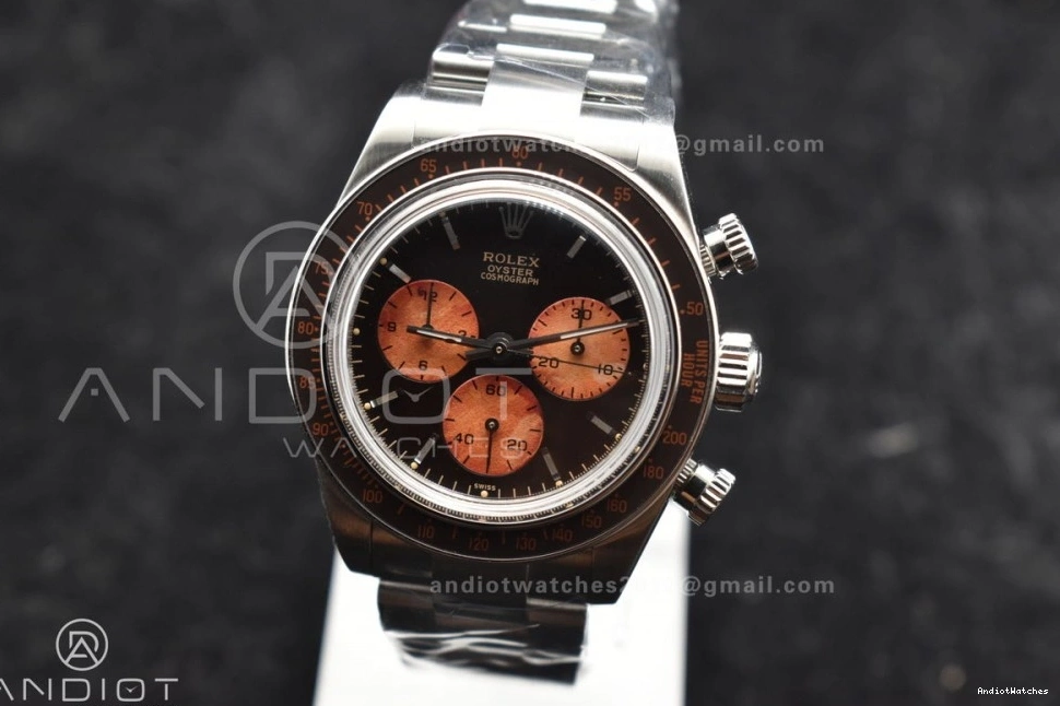 SS SS Daytona SmoothTexture Black 823 Edition Orange on Dial Best Bracelet A ADGF 1208